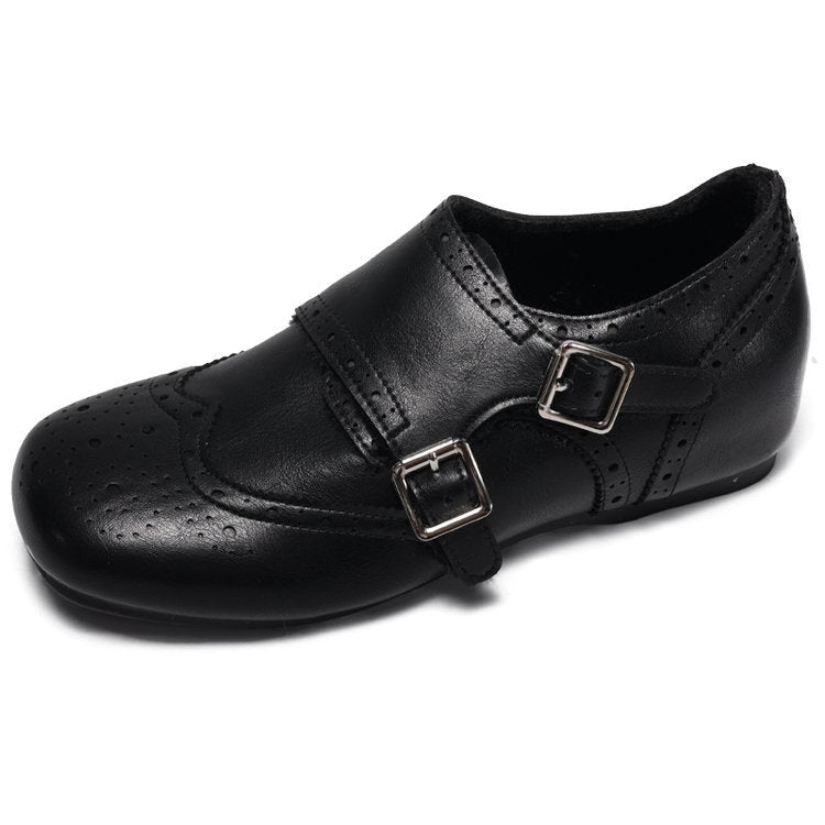 Damen elegante Schnallenschuhe mit feinen Perforationen R&B