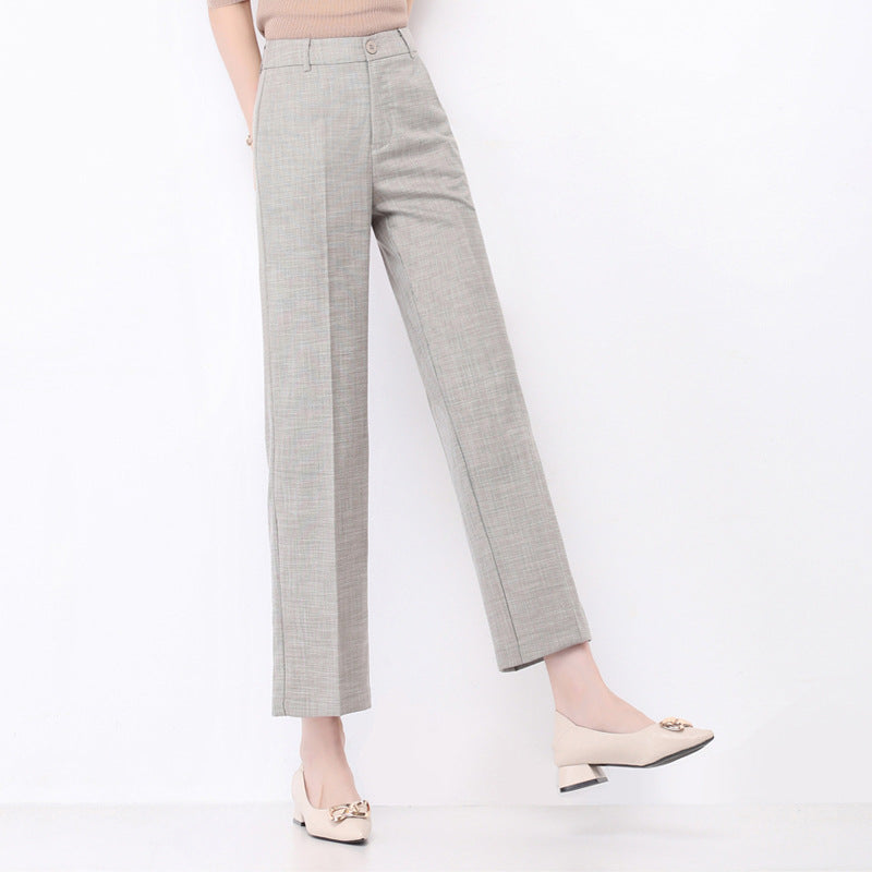 Damen Weite Pantoletten High Waist Schnitt