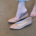 Damen elegante Ballerinas mit hochwertiger Lederoberfläche und modischem Lochmuster
