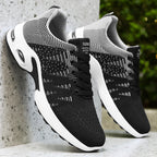 Damen Sportliche Sneaker mit atmungsaktivem Mesh-Obermaterial und dämpfender Sohle R&B