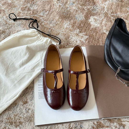 Damen Mary Jane Ballerinas mit verstellbarem Riemchen und elegantem Design R&B