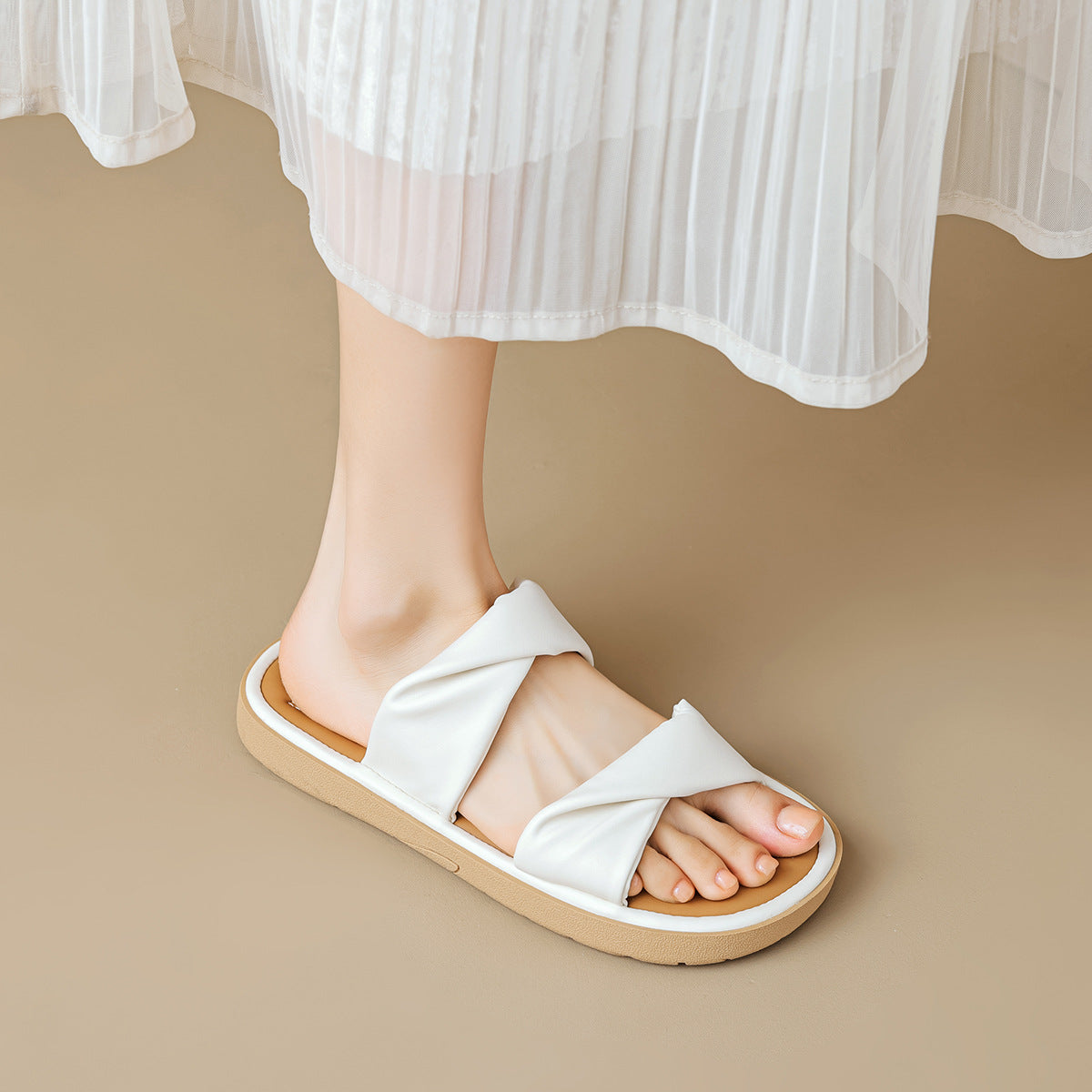 Damen Flip-Flops mit elegantem Schleifen-Design und gepolsterter Sohle