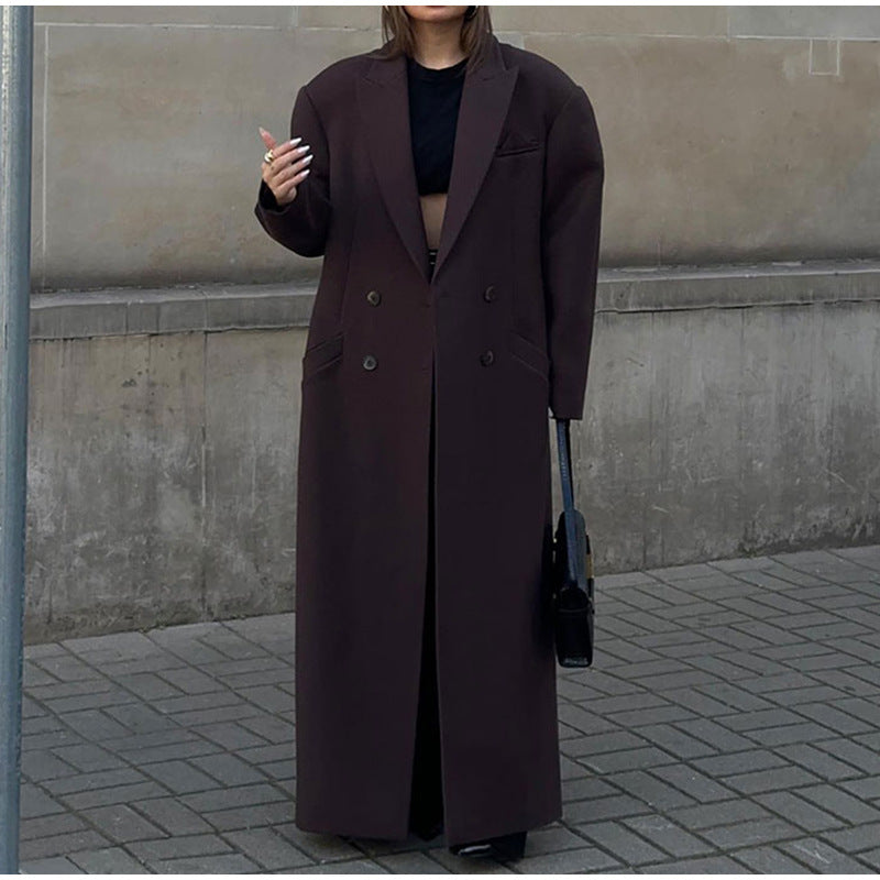Damen Oversized Doppelreiher Blazer R&B