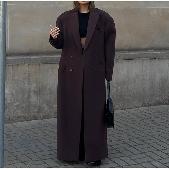 Damen Oversized Doppelreiher Blazer R&B