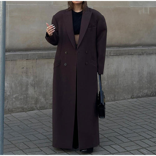 Damen Oversized Doppelreiher Blazer R&B