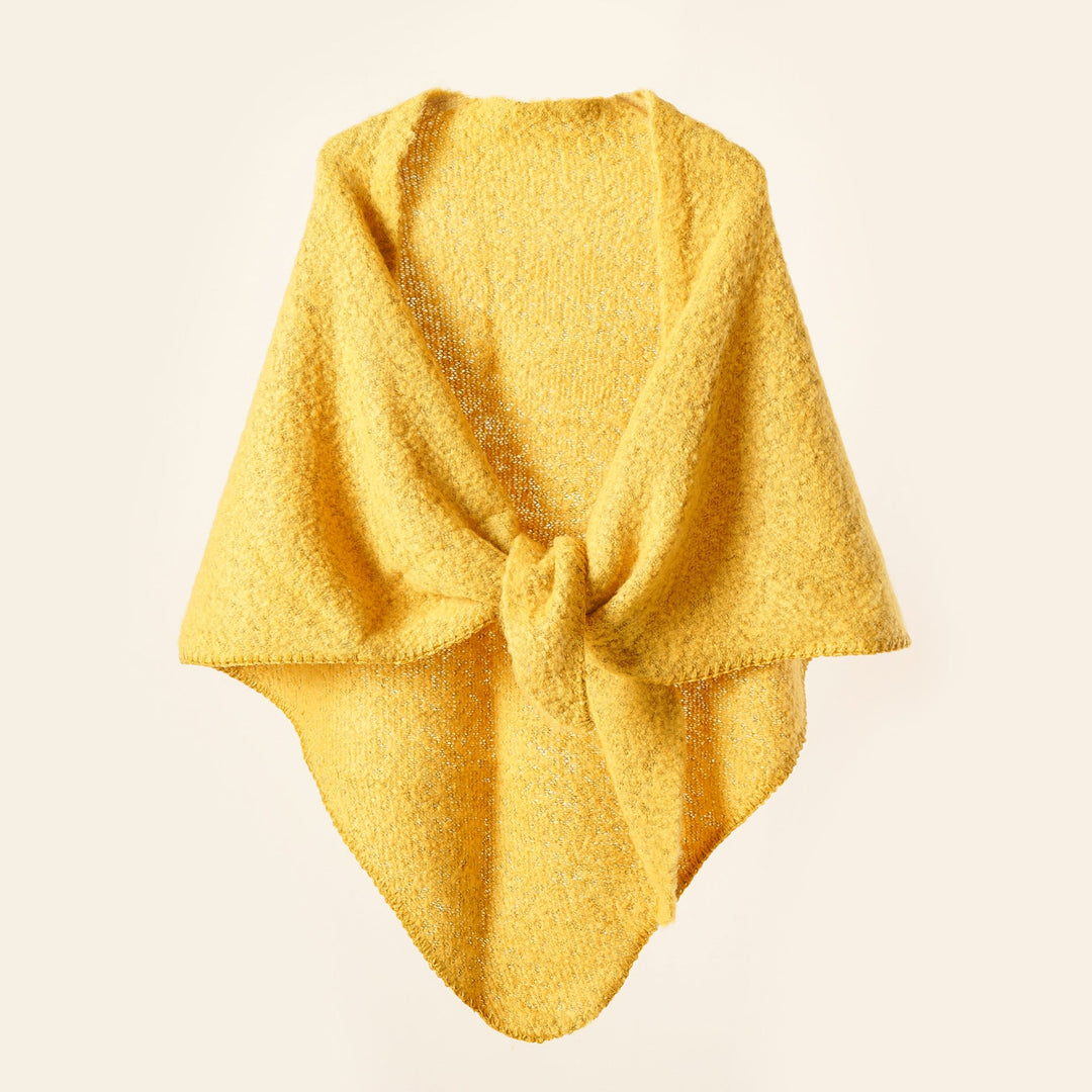 Damen Kuscheliger Wickelponcho mit Modernen Fransen und Elegantem Design R&B