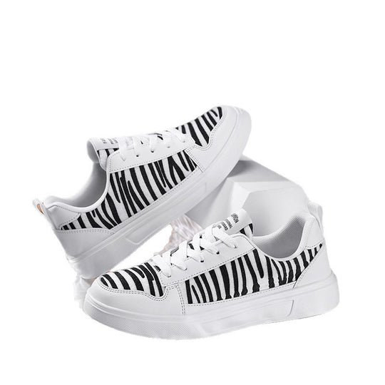 Damen Sportliche Sneakers mit elastischer Schnürsystem und modischem Streifenmuster R&B