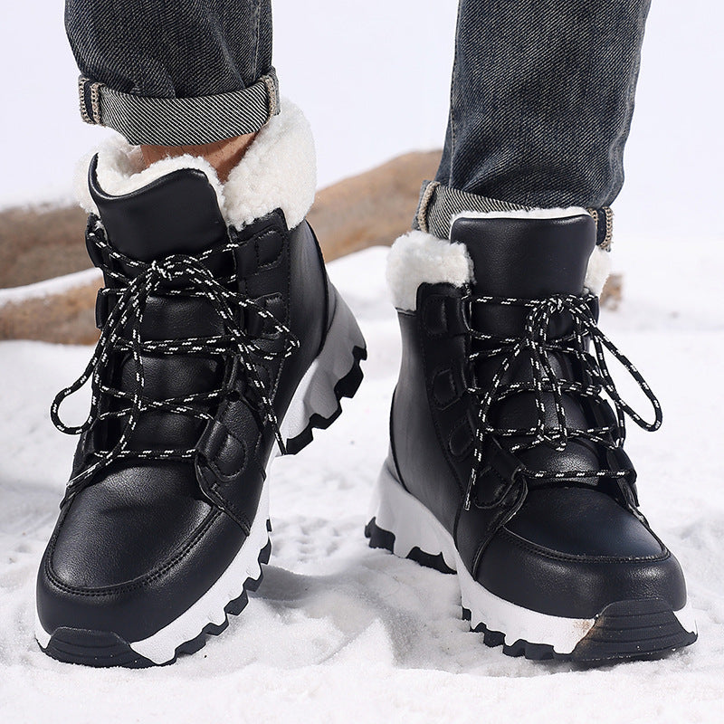 Damen Hohe Winterstiefel mit rutschfester Sohle und kuscheligem Futter