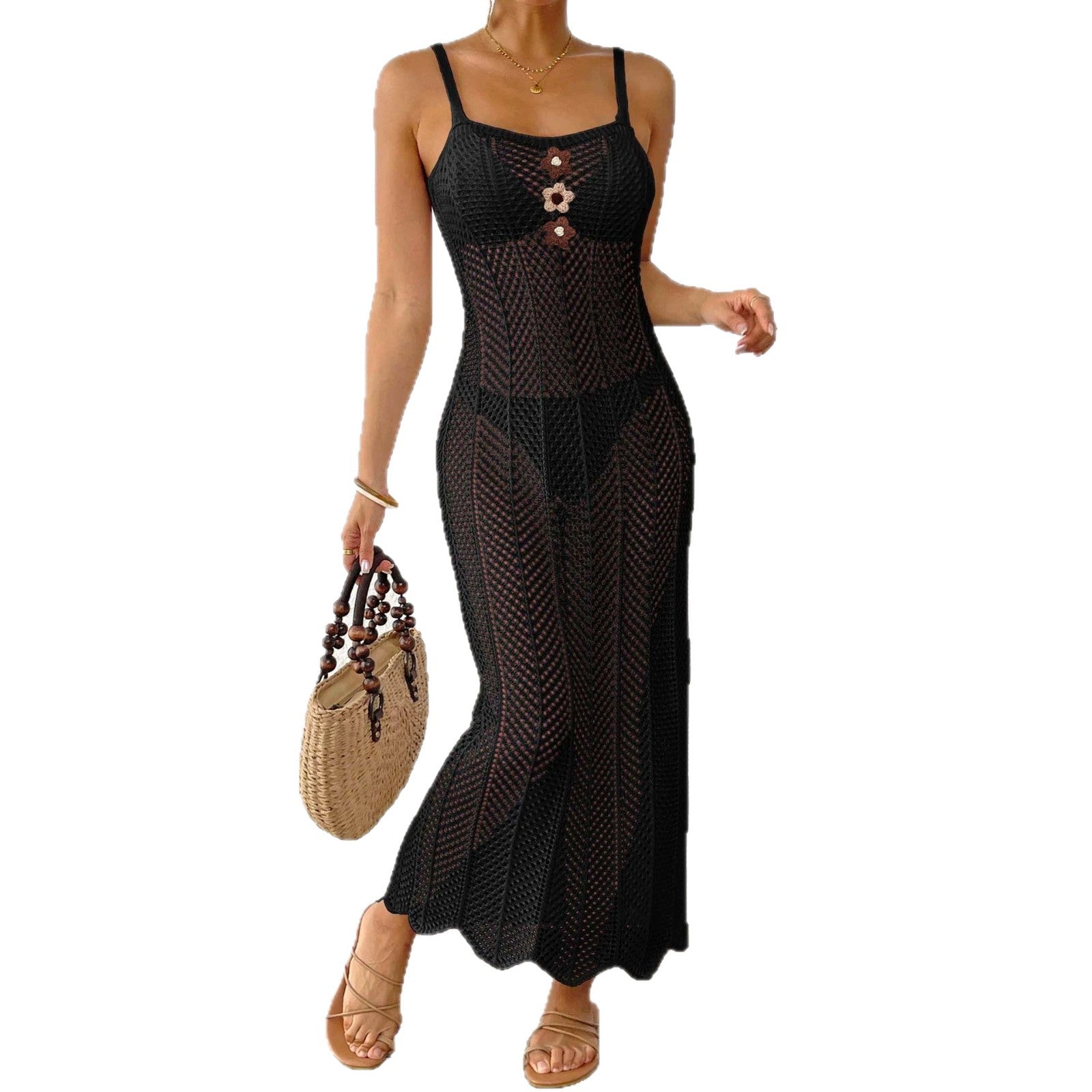 Damen transparenter Strandsarong mit elegantem Design R&B