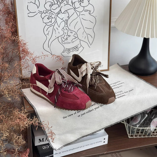 Damen Sportliche Sneakers mit verspieltem Rüschendesign und komfortabler Dämpfung R&B