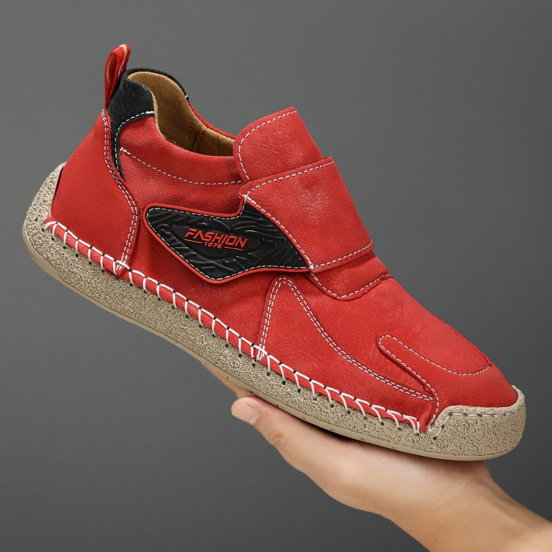 Herren Bequeme und modische Freizeitschuhe mit Klettverschluss R&B