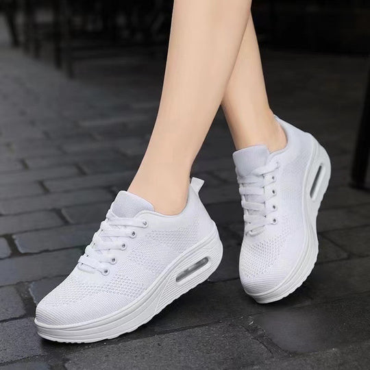 Damen Sportliche Sneakers mit Luftpolstersohle und atmungsaktiver Obermaterialstruktur R&B
