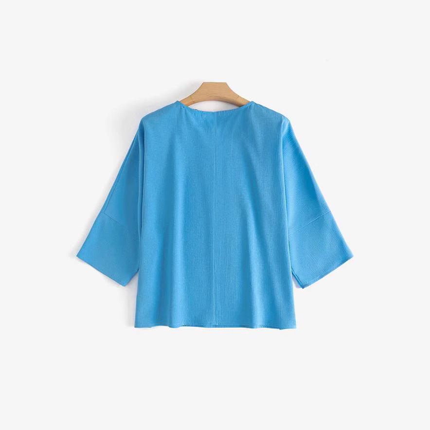 Damen Leichte Batwing Bluse R&B