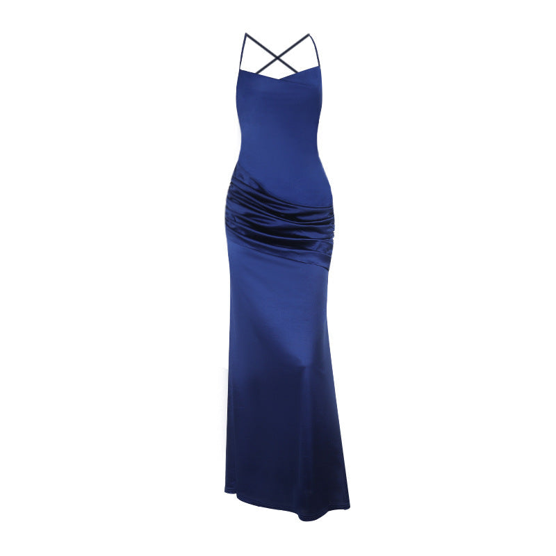 Damen Elegantes und figurbetontes Abendkleid mit Raffungen EB