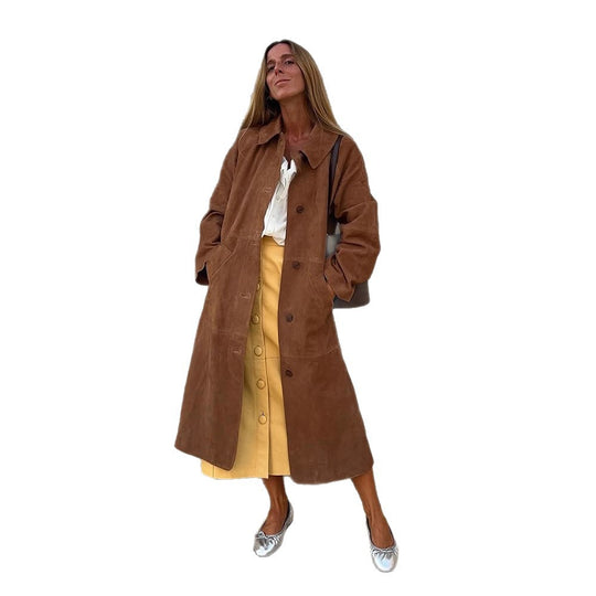 Damen elegante Wildlederjacke R&B