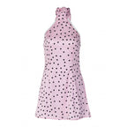 Damen Polka-Dot Minikleid mit hohem Kragen und A-Linien-Schnitt R&B