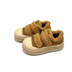 Damen Komfortable Sneaker mit kuscheligem Fleece-Futter und praktischen Klettverschlüssen R&B