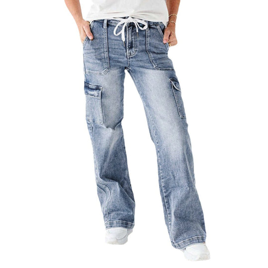 Damen Cargo-Jeans mit lässigem Schnitt und praktischen Taschen R&B