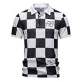 Herren Polo-Shirt mit kariertem Muster und modernem Kragen