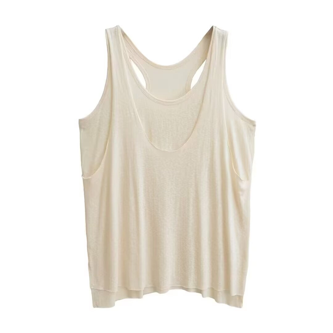 Damen sportliches Tanktop mit asymmetrischem Rückendesign R&B