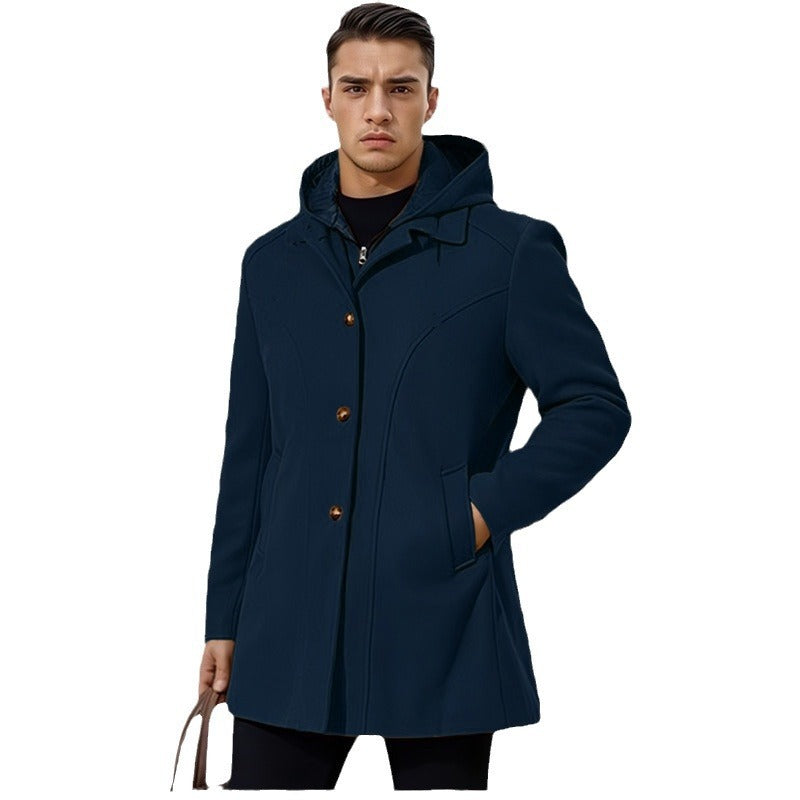 Herren Übergangsjacke mit Kapuze und modernen Detailing R&B