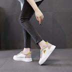 Damen stylische Plateau-Sneaker mit atmungsaktivem Obermaterial und rutschfester Sohle R&B