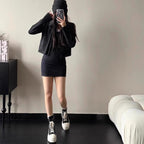 Damen High-Top Plateau Sneakers mit Reißverschluss R&B