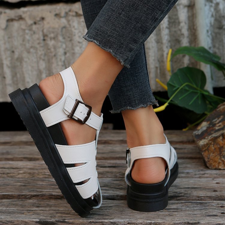 Damen Geschlossene Sandalen mit verstellbarem Riemen R&B