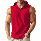 Herren ärmelloses Kapuzenshirt aus atmungsaktivem Material R&B