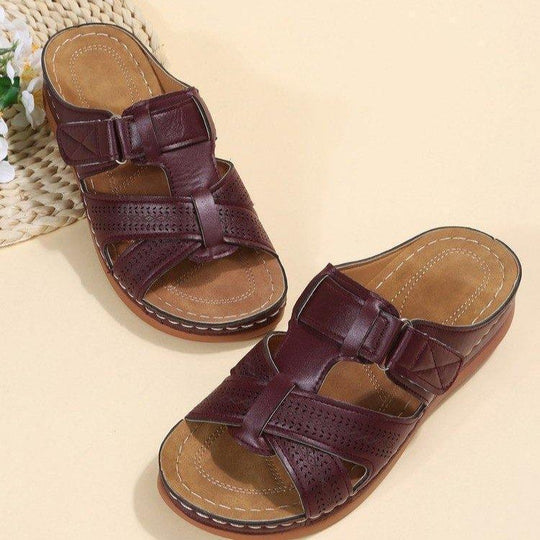 Damen bequeme Clogs mit verstellbarem Riemen und ergonomischem Fußbett R&B