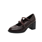 Damen Komfortable Mary Jane Schuhe mit modischem Riemen R&B