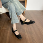 Damen Ballerinas mit elegantem Schnallenverschluss