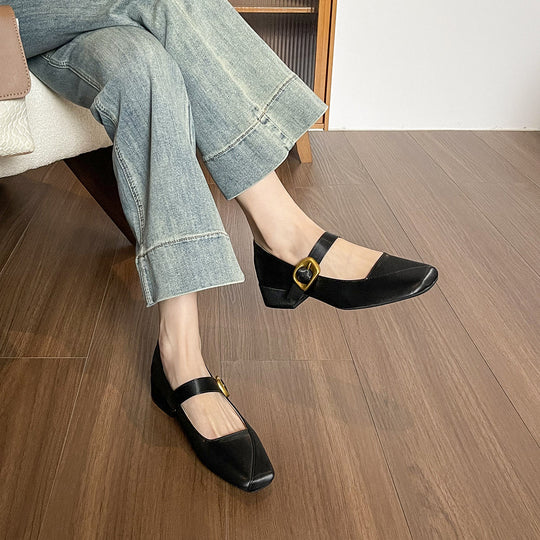 Damen Ballerinas mit elegantem Schnallenverschluss R&B