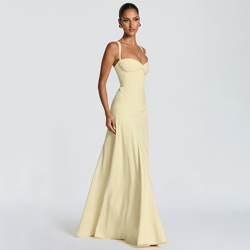 Damen Elegantes Maxikleid mit raffinierten Trägerdetails und schmeichelndem Schnitt R&B