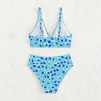 Damen Bikiniset mit floralem Muster und hohem Taillenbund R&B
