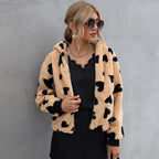 Damen Kuschelige Jacke im farbenfrohen Herzdesign R&B