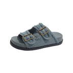 Damen Komfortable Sandalen mit doppeltem Schnallenverschluss