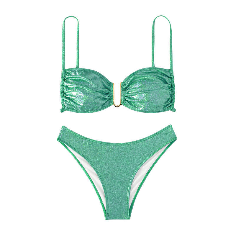 Damen Glitzernder Bikini mit verstellbaren Trägern R&B
