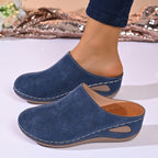 Damen Clogs mit eleganter Lochmuster-Applikation und rutschfester Sohle R&B
