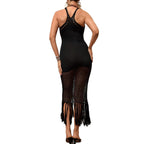 Damen Netzkleid mit Fransen R&B