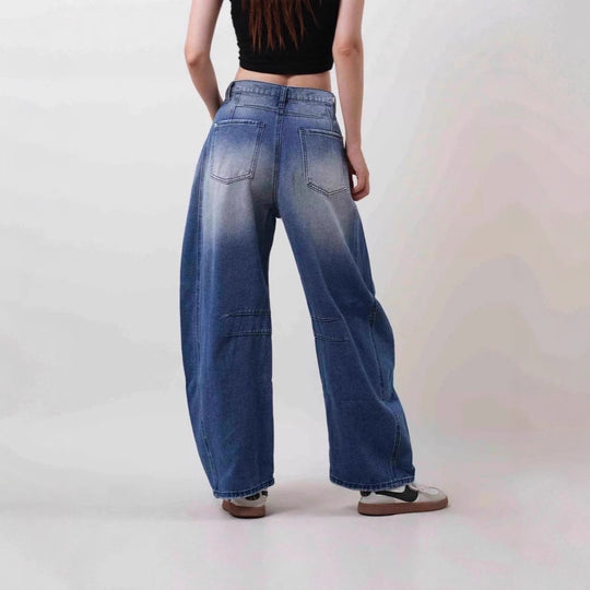 Damen weit geschnittene Destroyed Jeans R&B