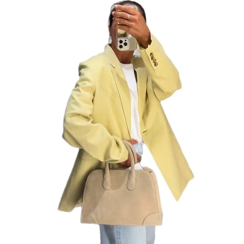 Damen lässiger Leinenblazer R&B