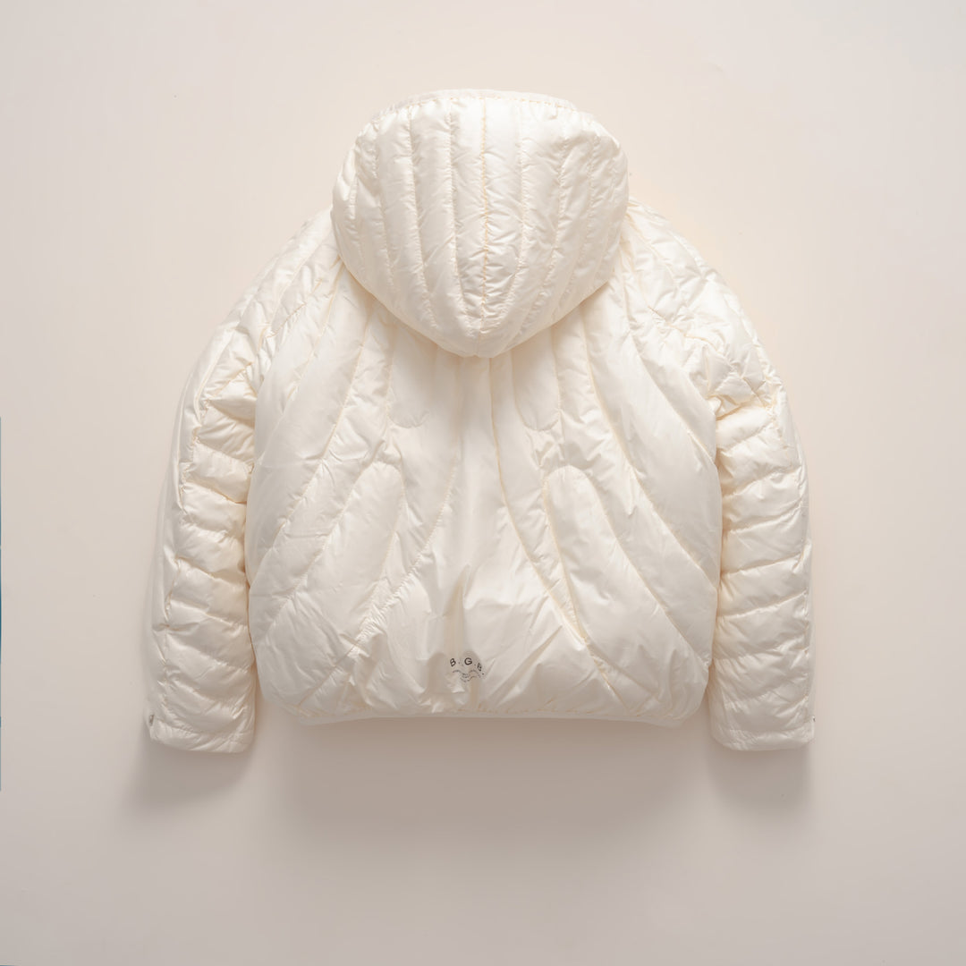 Damen gesteppte Jacke mit Kapuze und trendigem Design R&B