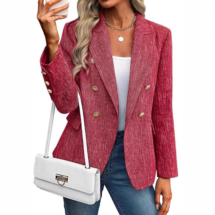 Damen modischer Blazer mit doppelter Knopfleiste R&B
