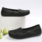 Damen geflochtene Slipper mit elastischem Einsatz R&B
