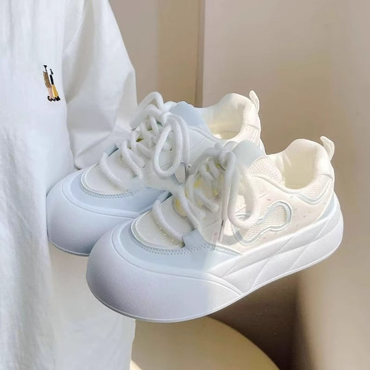 Damen Sportliche Sneakers mit atmungsaktiver Oberflächenstruktur und dämpfender Sohle R&B