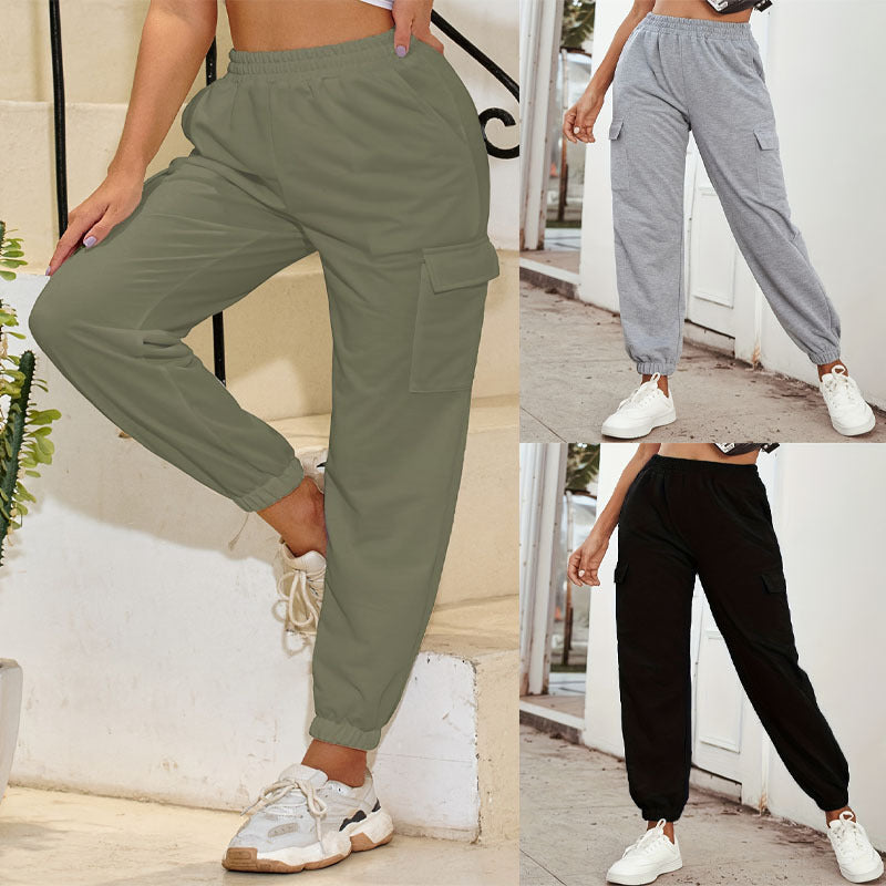 Damen Cargo-Hose mit elastischem Bund und praktischen Taschen R&B