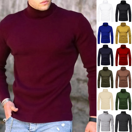 Herren Rollkragenpullover aus weichem Stretchmaterial R&B