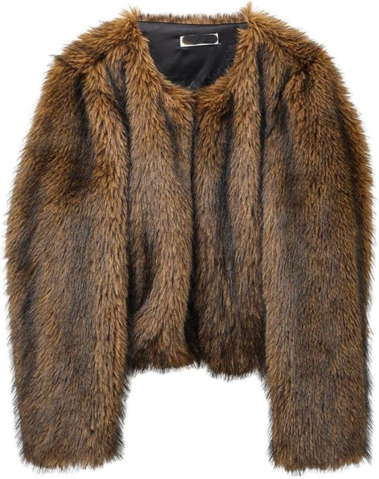 Damen Fleece-Kurzmantel R&B