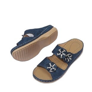 Damen Komforthafte Clogs mit floralem Dekor R&B